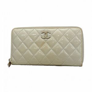 CHANEL Silver Leather Wallet